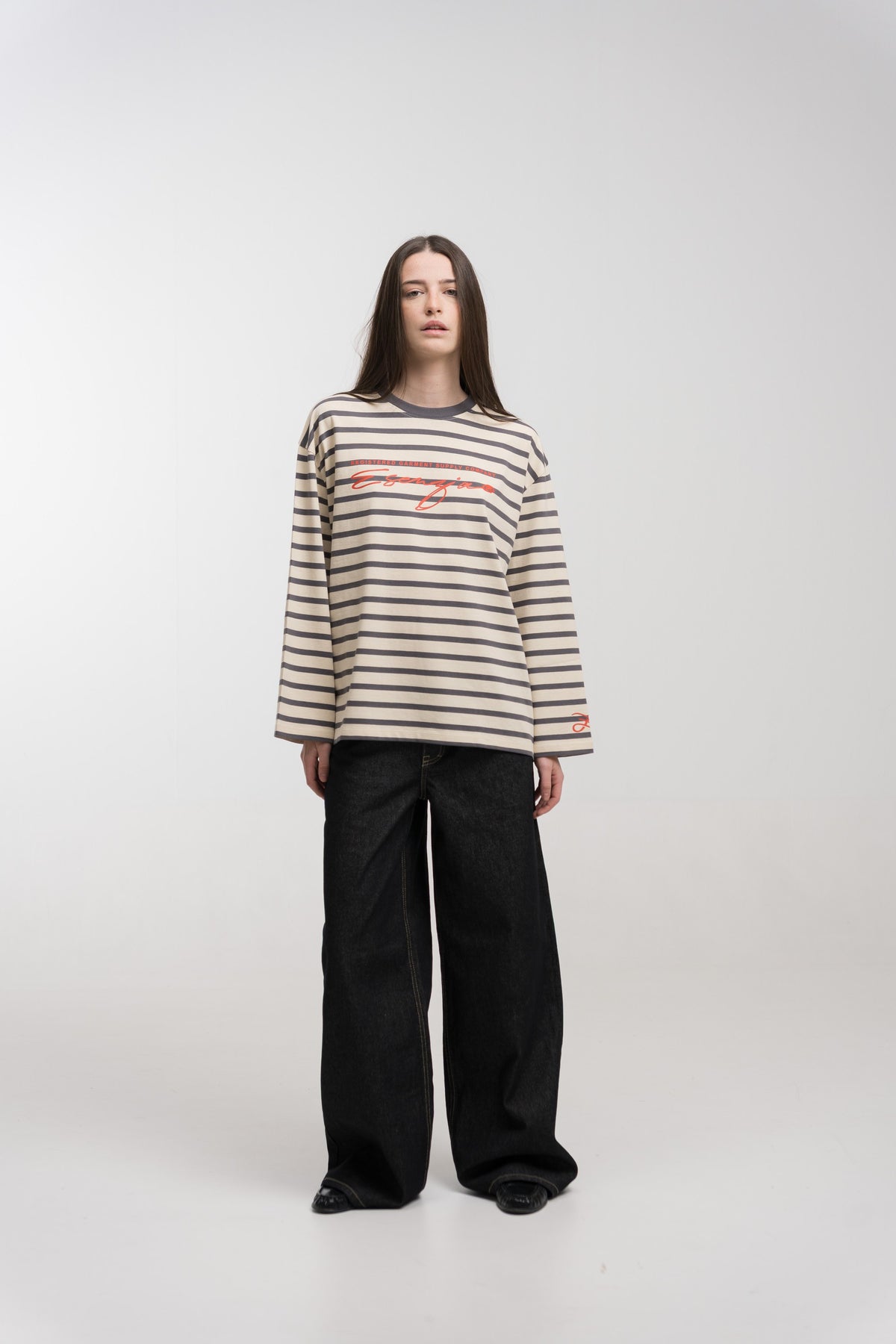 Pine Breton Longsleeve — front, on model