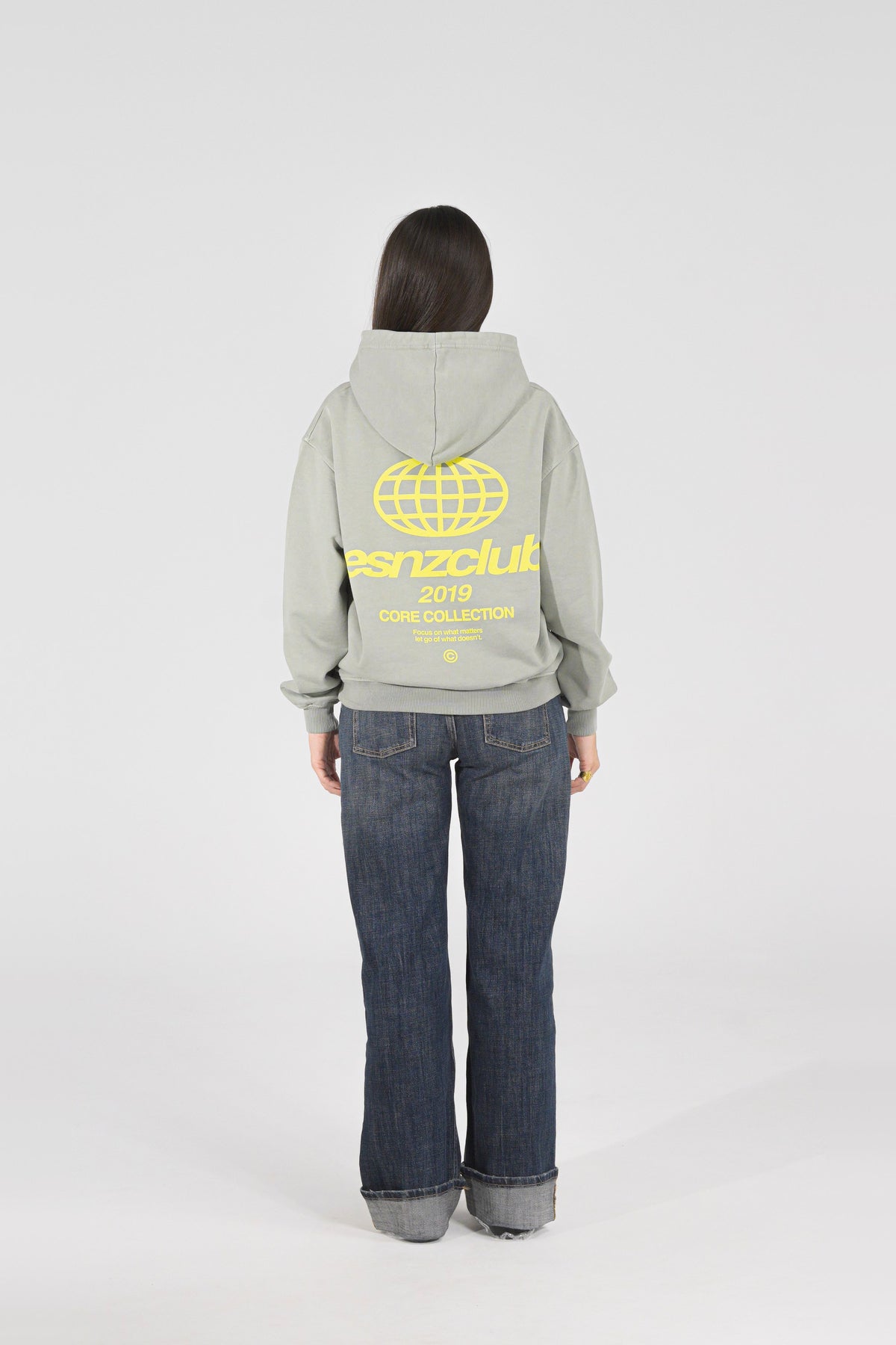 Sage Orbit Hoodie — on model