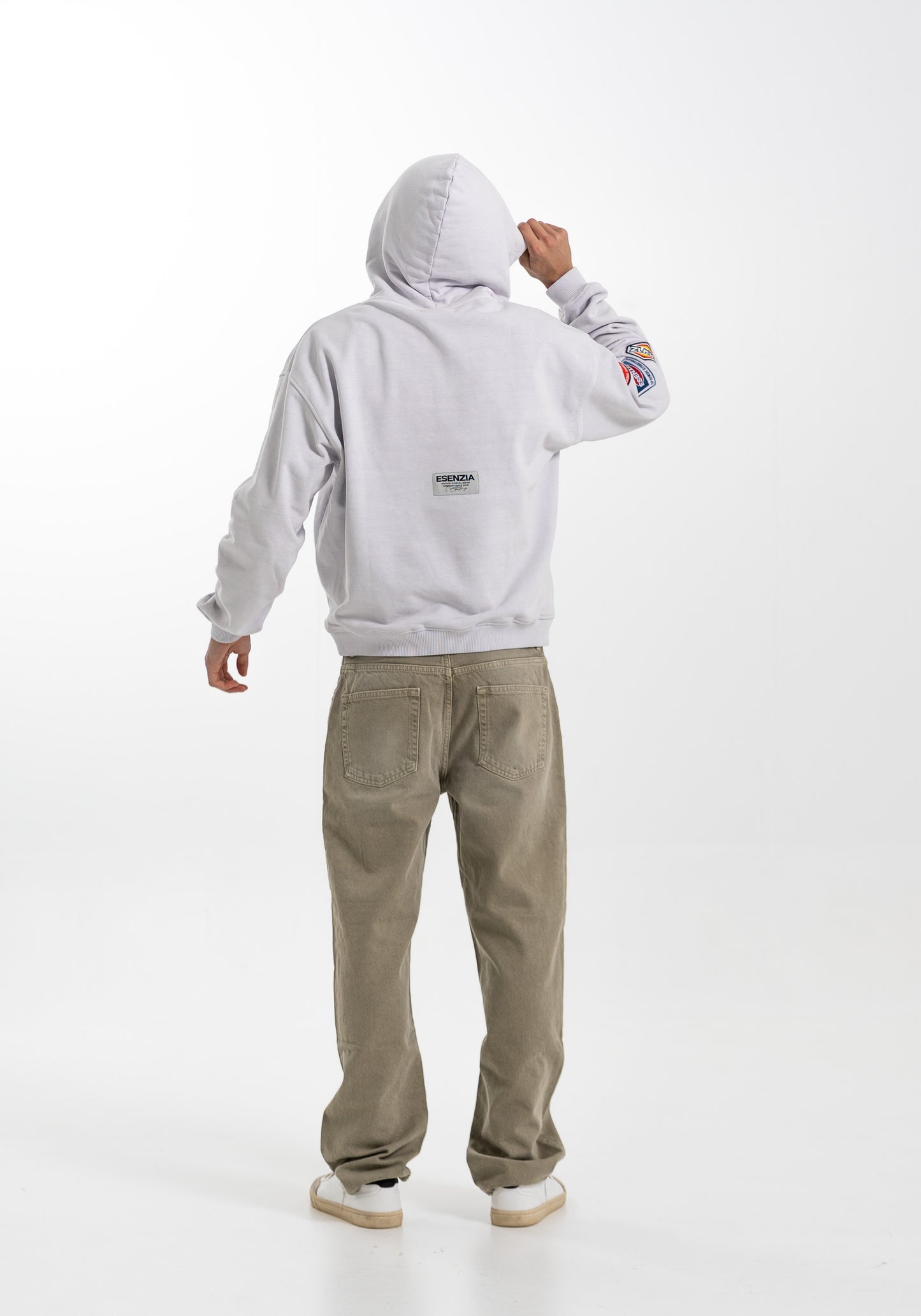 GREY BUTTONS HOODIE