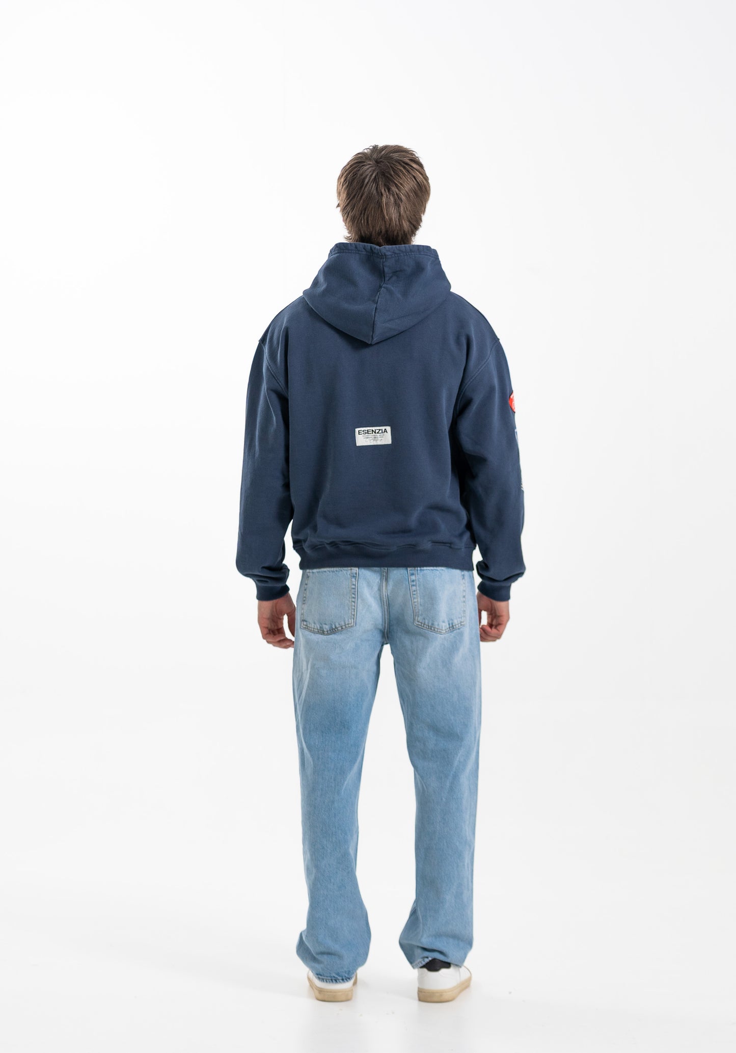 BLUE BUTTONS HOODIE