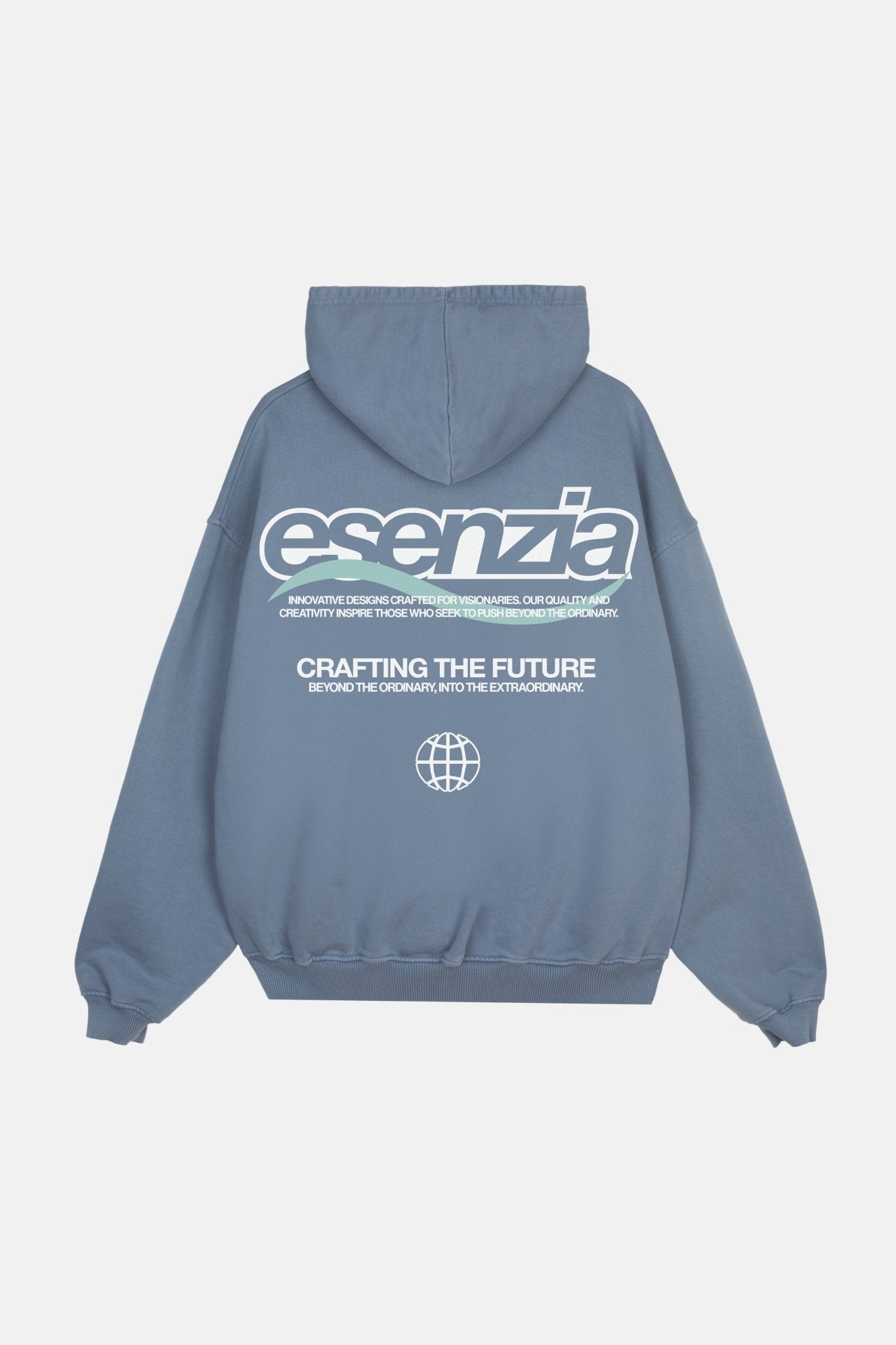 STEEL BLUE CRAFT HOODIE - Esenzia