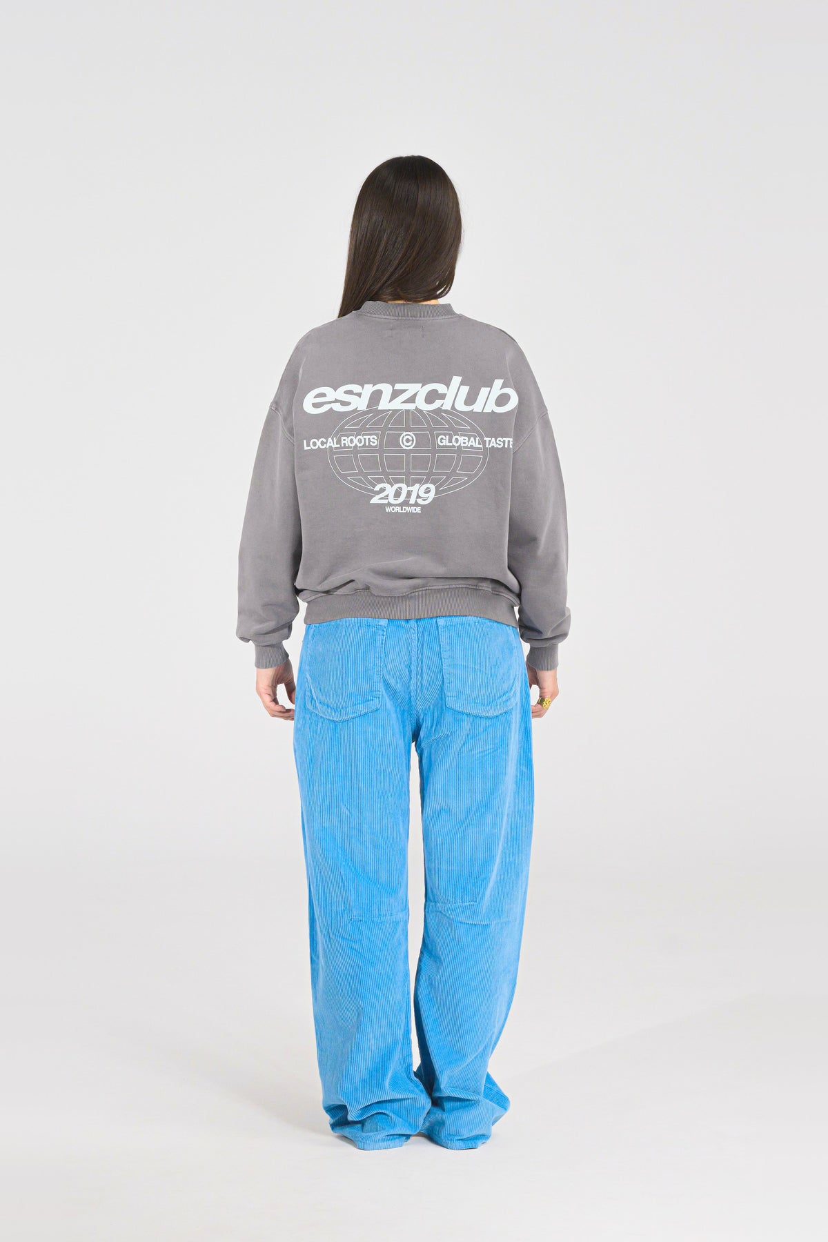 Steel Native Crewneck — on model