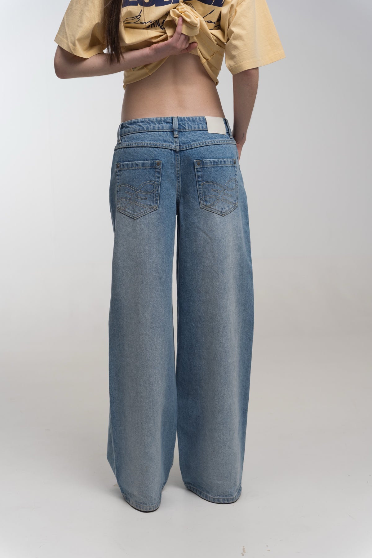 STONE RIBON JEANS