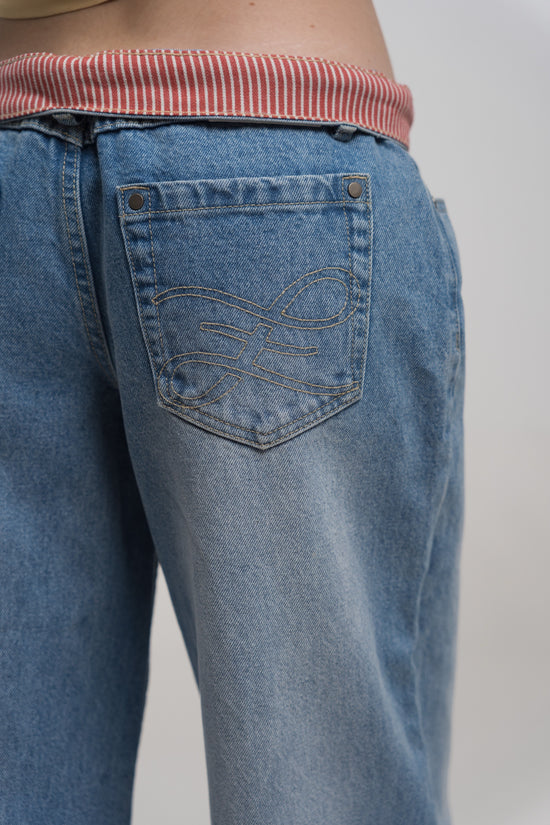 STONE RIBON JEANS