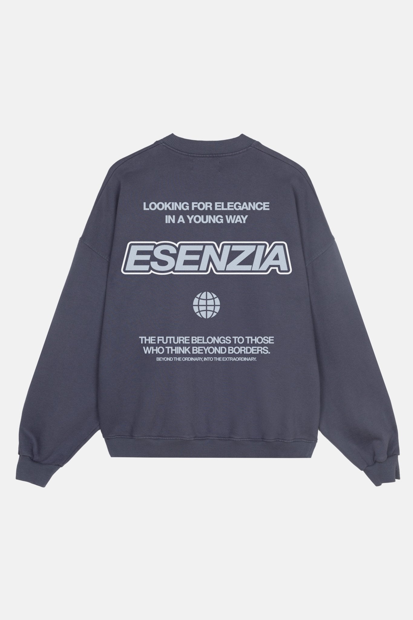 TIRE GREY BEYOND CREWNECK - Esenzia