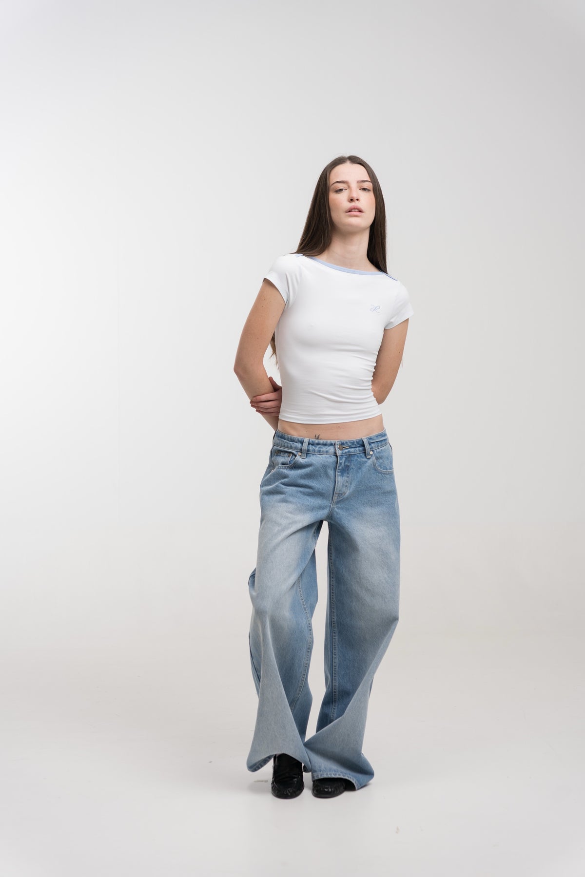 WHITE RINGER TEE